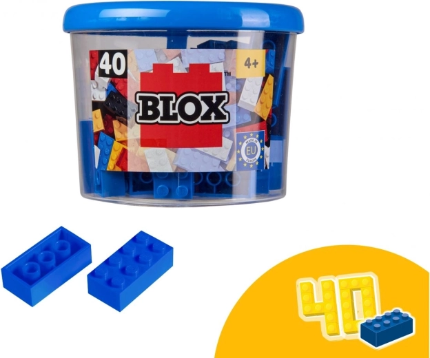 Simba Blox 40 modrých stavebních kostek v dóze (Androni) - 1 kus
