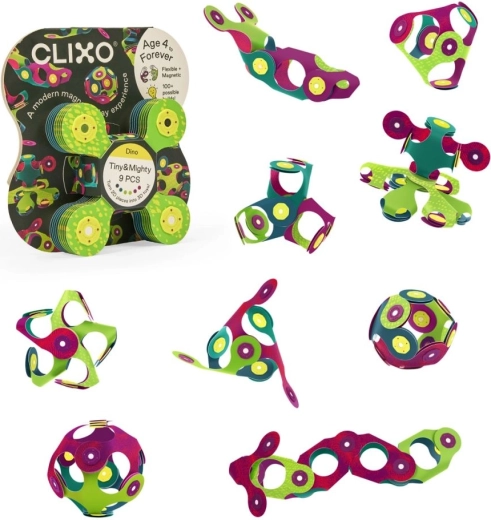 Magnetická stavebnice Tiny & Mighty – dinosauři, 9 dílků