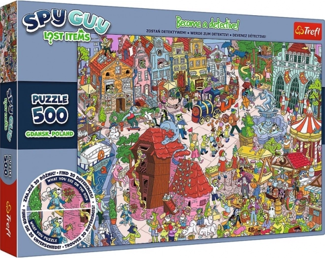Puzzle 500 dílků Spy Guy Ztracené předměty Gdaňsk