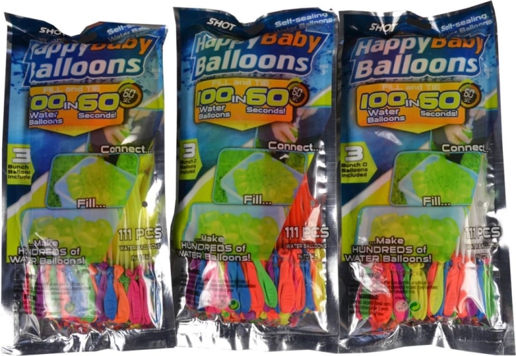 Vodní balónky 25 cm – naplnění 111 ks za 60 sekund