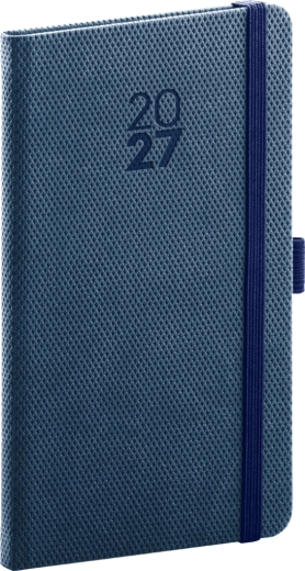 Notique kapesní diář Diamante 2027 modrý 9 × 15,5 cm
