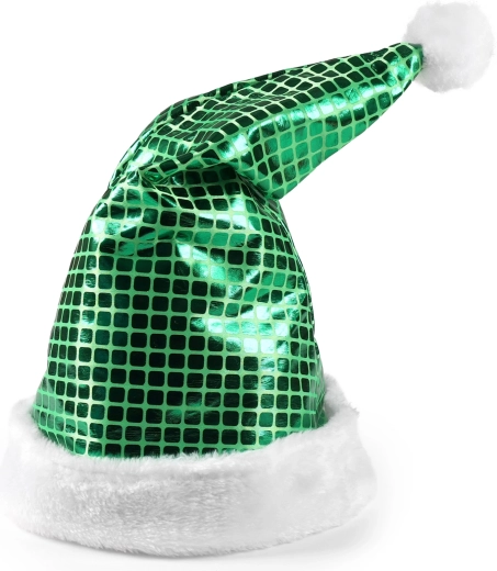 Vánoční čepice zelená 43 cm