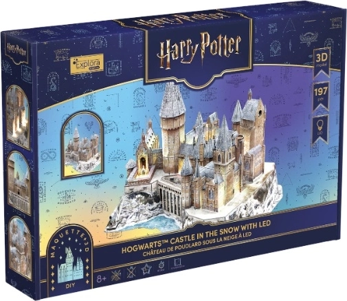 CubicFun Harry Potter zámek Hogwarts 3D puzzle s LED (zimní edice)