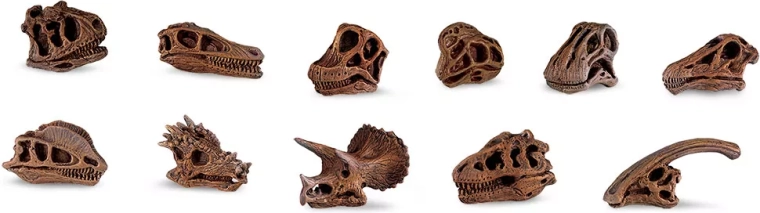 Safari Ltd. dinosauří lebky – sada mini replik