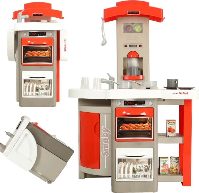 Smoby kuchyňka MINI TEFAL OpenCook elektronická, skládací na kolečkách