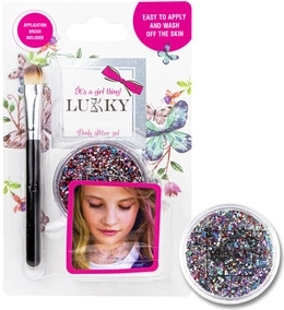 Lukky třpytivý tělový gel s aplikátorem