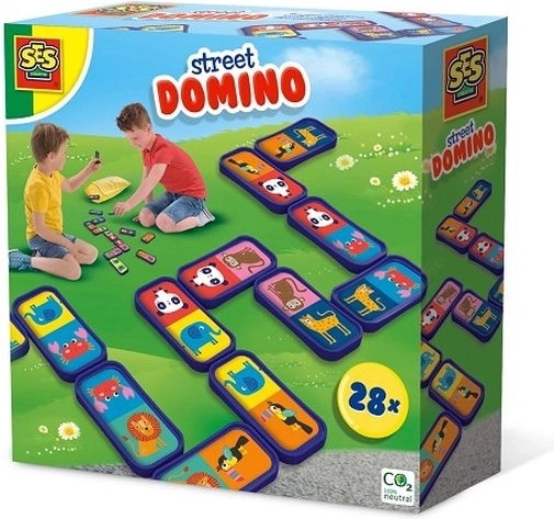 SES uliční domino se zvířátky (28 dílků)
