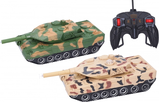 RC autorobot tank na dálkové ovládání 40 MHz se světlem a zvukem - 1 kus