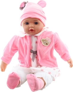 Miminko holčička v kytičkových šatičkách 50 cm