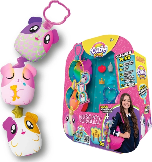 Cutie Pops mini plyš s překvapením – sada 5 ks