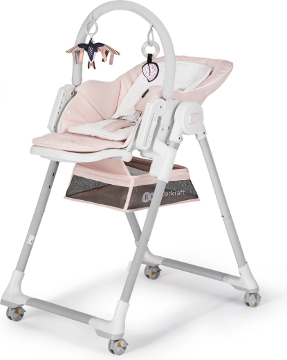 Kinderkraft Select jídelní židlička a lehátko 2v1 Lastree pink
