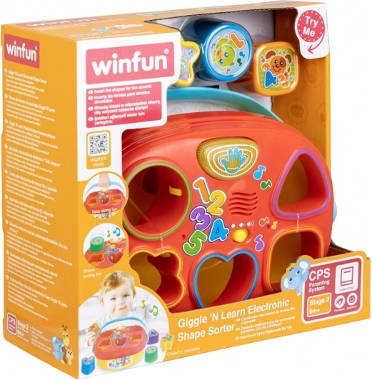 Veselý třídič tvarů s hudbou a světýlkem