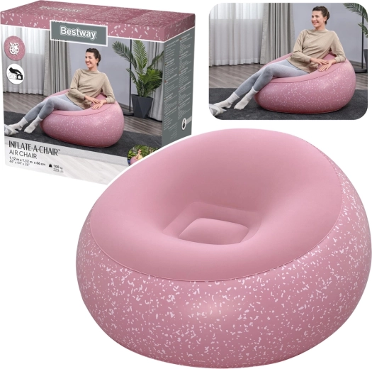 Nafukovací křeslo Bestway Inflate-A-Chair růžové