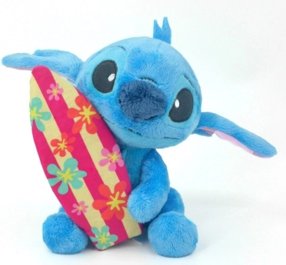 Plyšák DISNEY Lilo & Stitch – Stitch se surfařským prknem 25 cm
