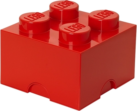 LEGO úložný box 2x2 – červený