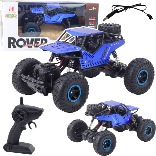 Terénní auto na dálkové ovládání RC 2,4 GHz 1:16 modré