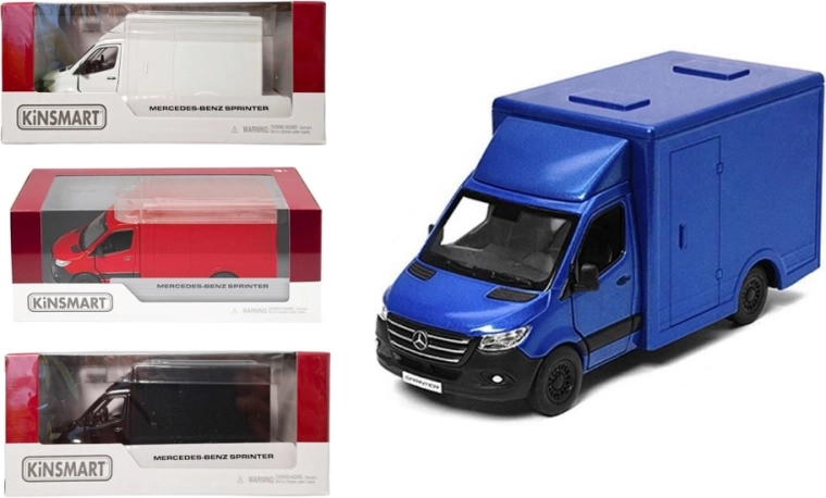 Mercedes-Benz Sprinter kovový model 1:48 s pohonem pull back