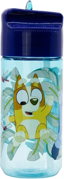 Dětská láhev na vodu s brčkem Stor Bluey 430 ml modrá