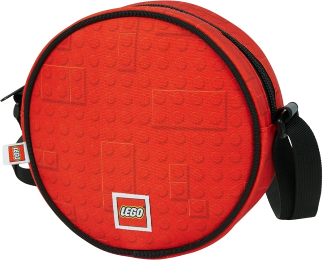 LEGO kulatá crossbody taška brick dots červená