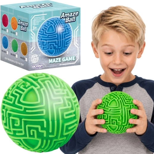 Woopie amaze ball – zelená 3D labyrintová koule