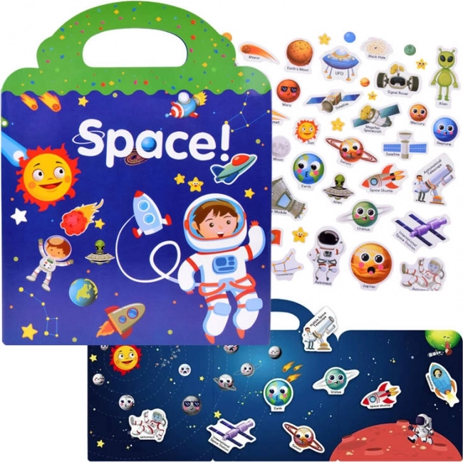 Vesmírné samolepkové album pro děti