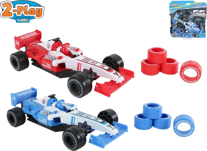 Závodní auto 2-Play Traffic s natahovacím pohonem 17 cm