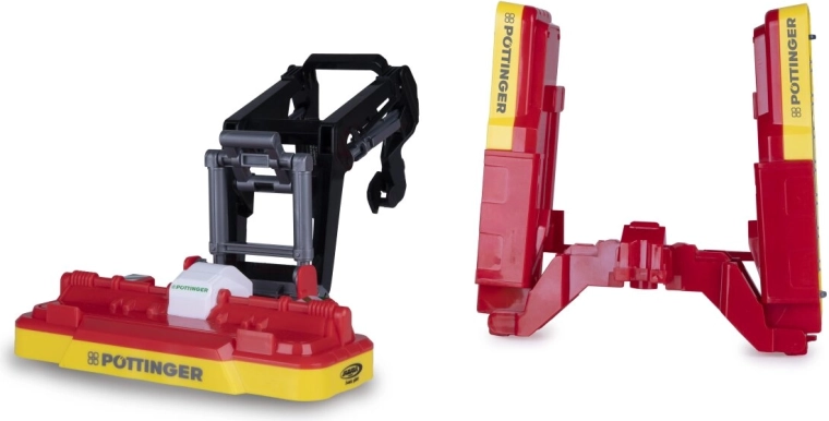 Žací lišty Pöttinger s čelním nakladačem pro RC traktor Fendt Vario 1:24S