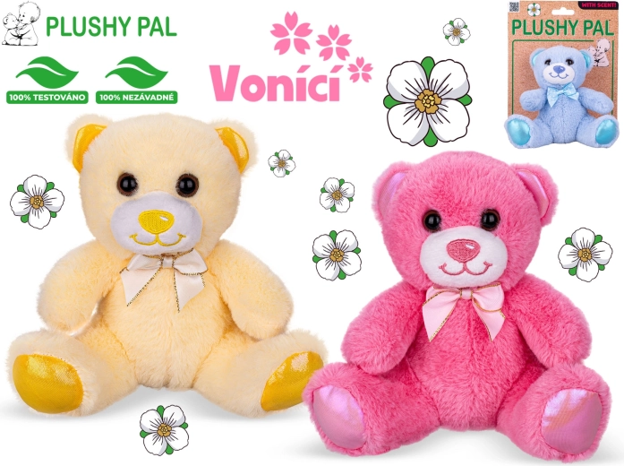 Plyšový medvídek Plushy Pal 15 cm s mašlí a vůní