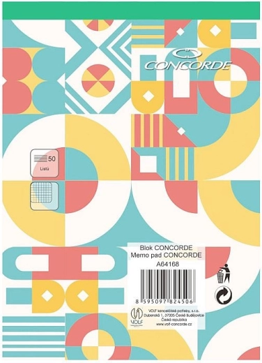 Blok CONCORDE A6 čtverečkovaný, 50 listů