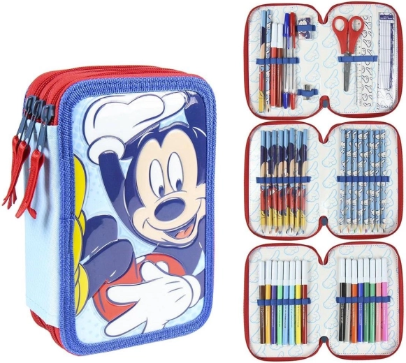 Vybavený třípatrový penál Mickey - 1 kus