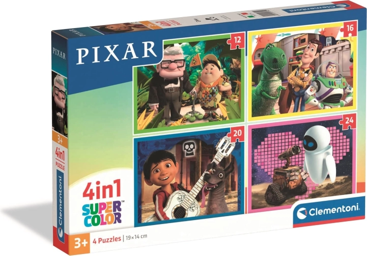 CLEMENTONI puzzle Pixar pohádky 4v1 (12, 16, 20 a 24 dílků)