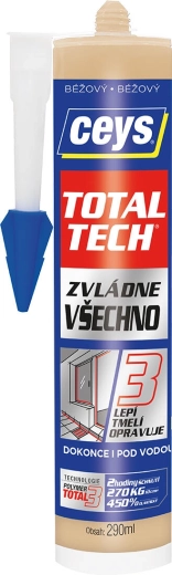 Univerzální lepidlo a tmel 290 ml TOTAL TECH béžová CEYS