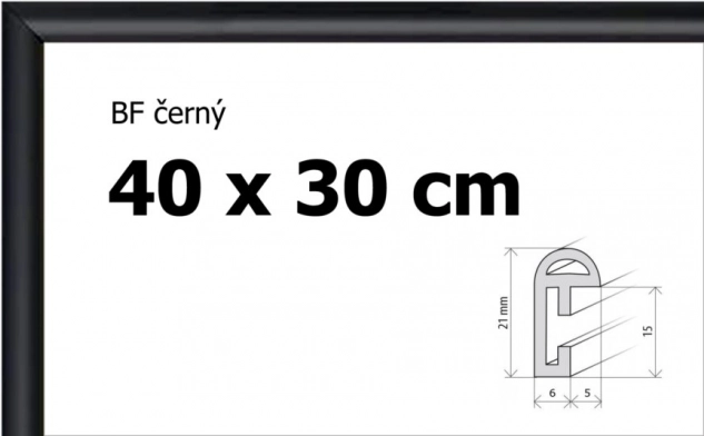 Plastový rám 40x30 cm černý