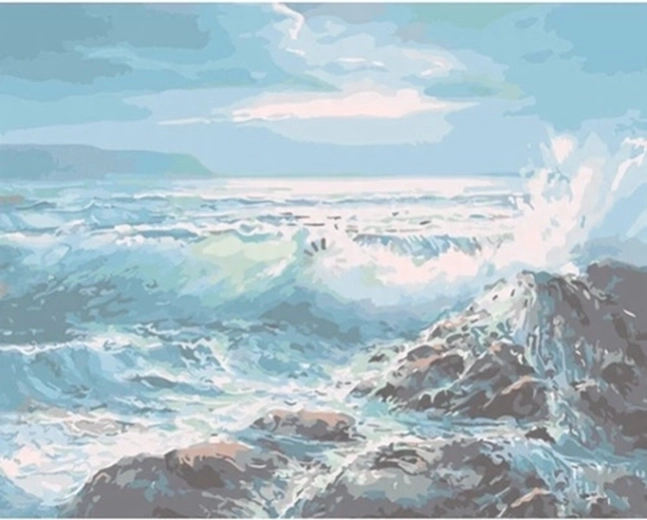 Norimpex Malování podle čísel Rozbouřené moře 40 × 50 cm