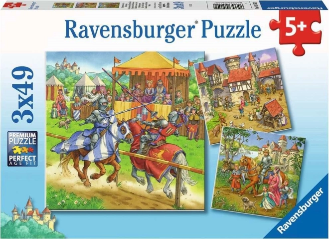 Ravensburger puzzle rytířský turnaj 3×49 dílků