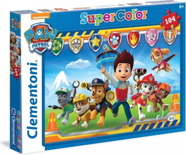 Puzzle 104 dílků Super Barvy Tlapková patrola