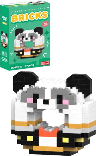 Stavebnice donut panda (170 dílků) - 1 kus