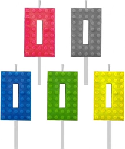 Narozeninová svíčka kostičky číslo 0, 5,5 cm