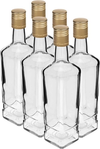 Skleněná láhev Principle 500 ml se šroubovacím uzávěrem, 6 ks