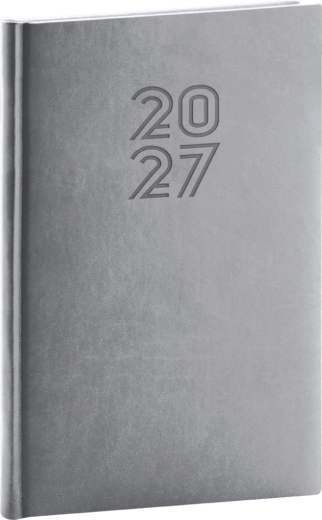Notique týdenní diář Aprint 2027 šedý 15 × 21 cm