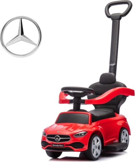 Milly Mally odrážedlo s vodicí rukojetí Mercedes-Benz C-Class červené