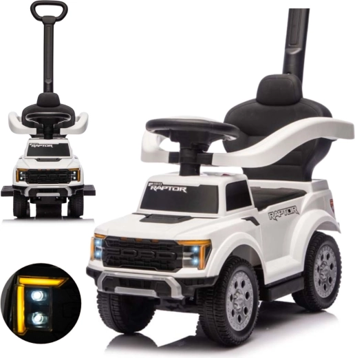 Milly Mally dětské odrážedlo s vodicí rukojetí Ford F-150 3v1 bílé