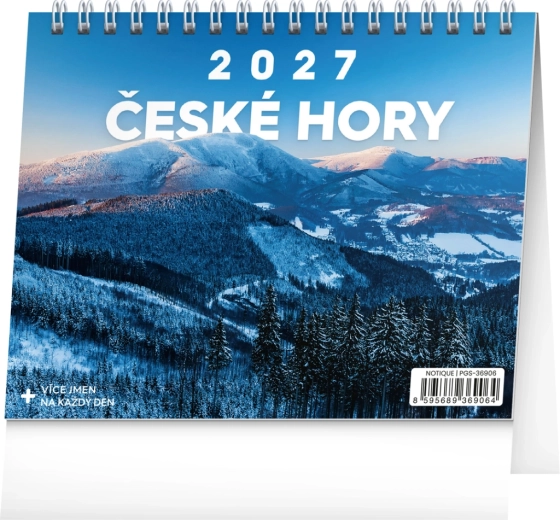 Notique stolní kalendář České hory 2027 (16,5 × 13 cm)