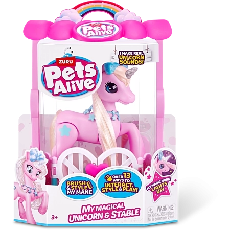 Interaktivní jednorožec Pets Alive se stájí