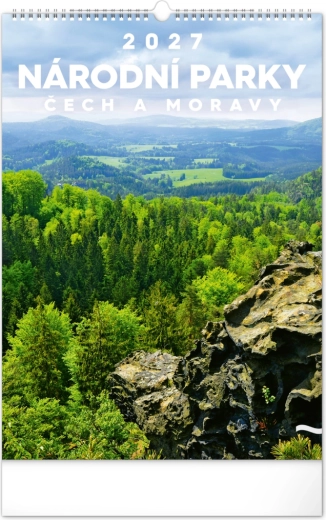 Notique nástěnný kalendář Národní parky Čech a Moravy 2027 33 × 46 cm