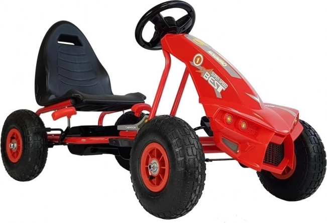 Šlapací motokára červená