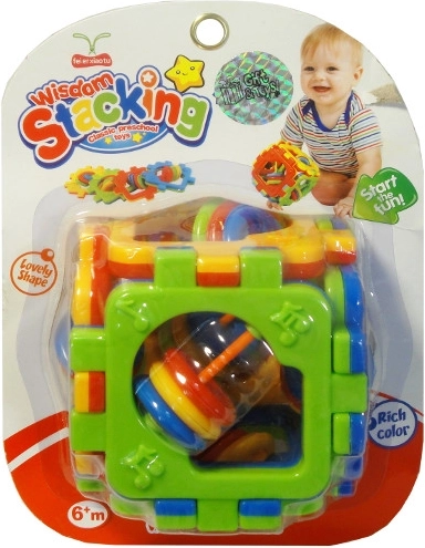 Barevná vzdělávací kostka pro miminka