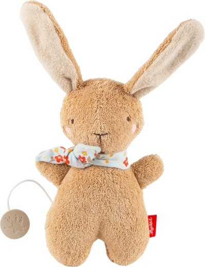 Sigikid první plyšový králíček s hracím strojkem, hnědý 19 cm