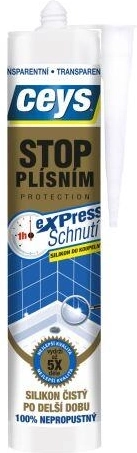 Silikon proti plísni do koupelny a kuchyně 280 ml transparentní CEYS