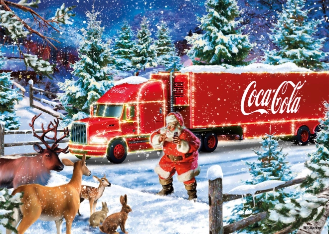 Puzzle Vánoční Kamion Coca Cola 1000 Dílů